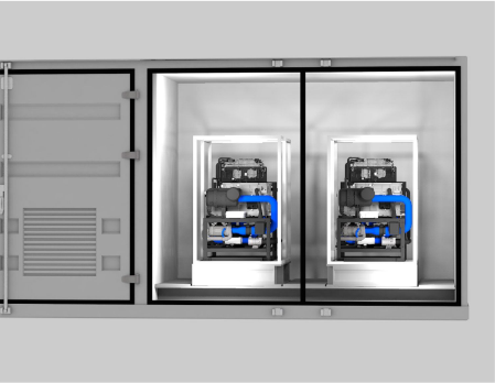 500m3/h 1MW waterstofgenerator in een container Water-electrolyser voor brandstofcelcentrale